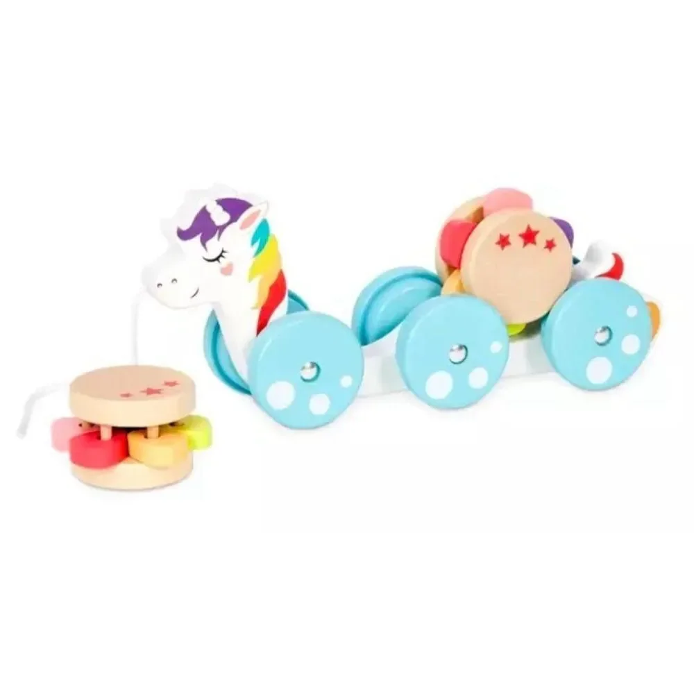 Unicorn Pull Toy brand new Little Tikes Wooden Critters toddler walking crawl